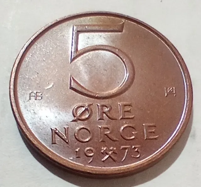 5 Øre 1973 Norway Tiny Coin