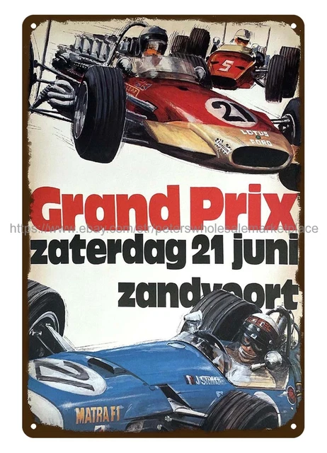 1970 Grand Prix of Zandvoort auto car racing metal tin sign kitchen wall hanging
