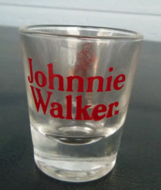 vintage Johnnie Walker red Scotch Whisky Whiskey shot glass 2 1/4" tall