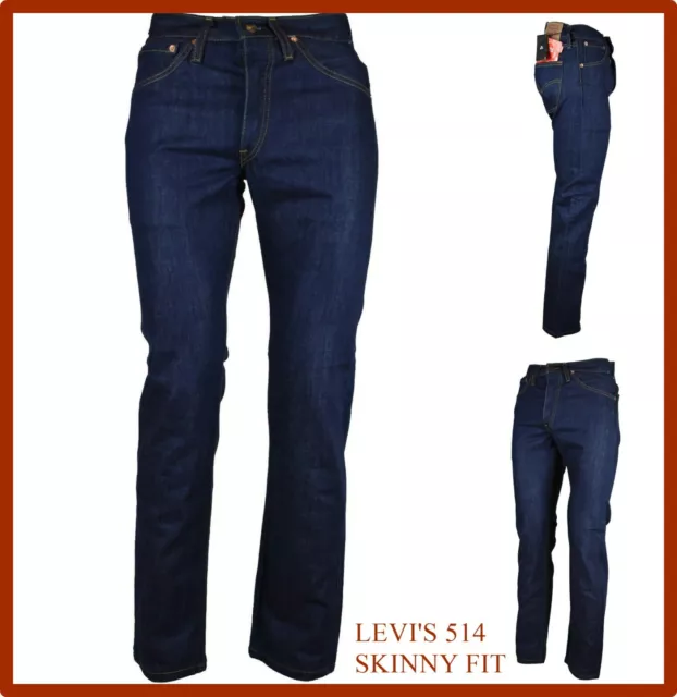 levi's 514 jeans levis skinny fit uomo slim w28 w29 w30 a vita alta gamba dritta