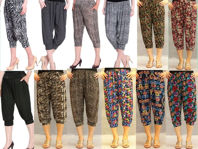 PANTS WOMEN'S CLOTHING Yoga Harem Casual Pants 3/4 Cropped Comfy