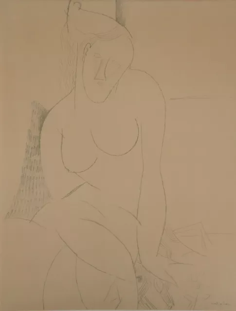 Amedeo MODIGLIANI : Nue assise - Lithographie signée