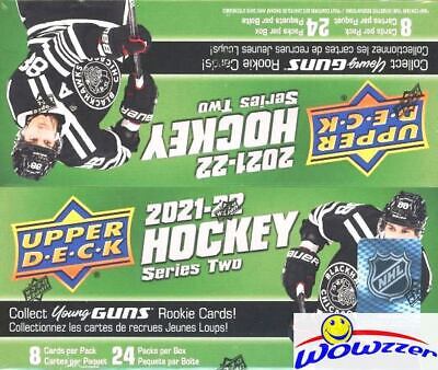 2021/22 Upper Deck Series 2 Hockey MASSIVE 24 Pack Retail Box-6 YOUNG GUNS RCS