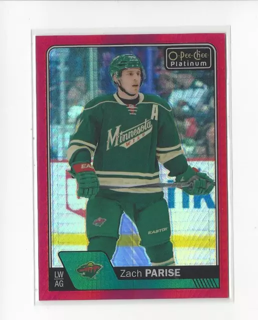 2016-17 O-Pee-Chee Platinum Red Prism #88 Zach Parise Wild /199