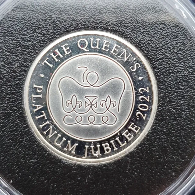 Platinum Jubilee Queen Elizabeth Ii Silver Proof Medal  Coin Scarce