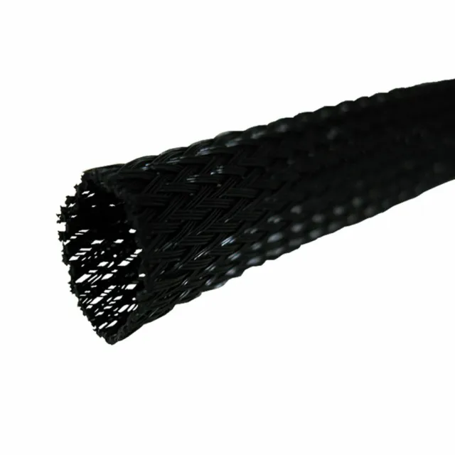 Black Cable Management Tidy Sock Sleeve for Desk Office PC Leads etc 10m x 20mm