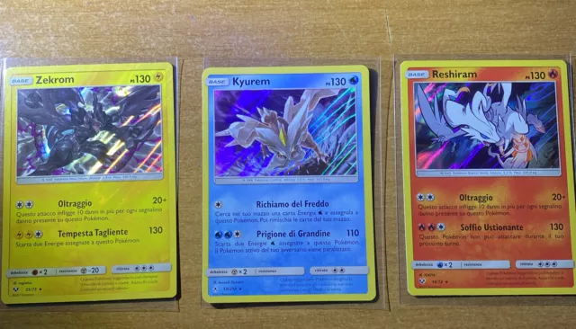 Pokemon RESHIRAM e ZEKROM GX Alleati 157/236 Holo Eclissi Cosmica