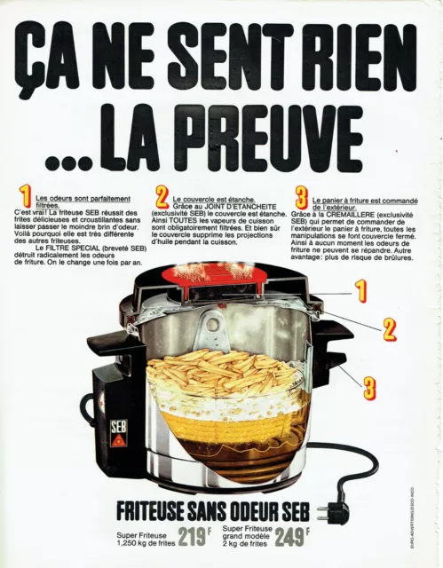 Publicité friteuse SUPERCOOL SEB 1990 