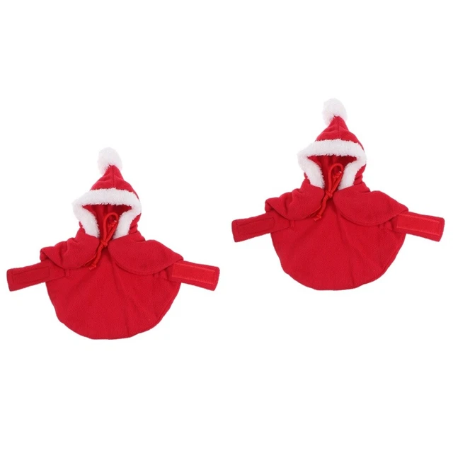2 Pack Mantello Natalizio Gatto Costumi Per Cani Di Natale Cappello Da Babbo