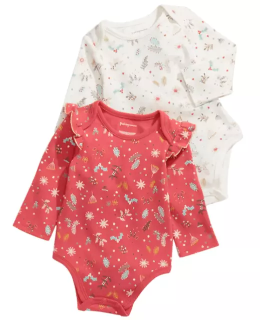 First Impressions Baby Girls 2-Pc. Cotton Bodysuit Set
