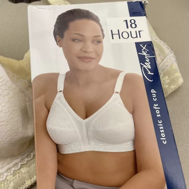 NIB Playtex 18 Hour Classic Soft Cup Bra 42D White 2006 2