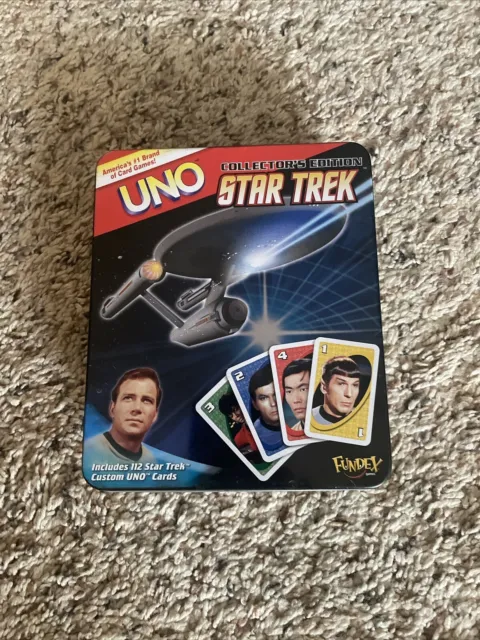 Fundex Boardgame UNO - Star Trek Collectible Tin Box VG+