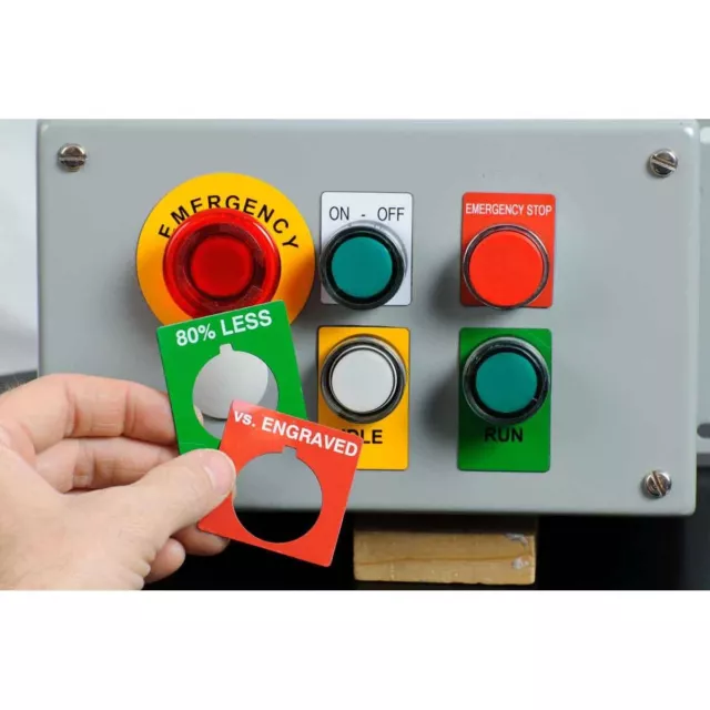 Brady B30EP-169-593-WT Raised Panel Labels, Push Button, for B30 Printers 3