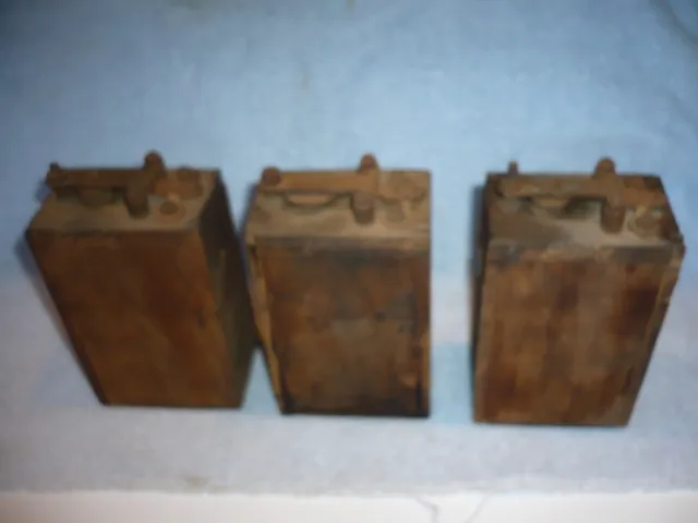 lot of 3 Antique Model T Ford  ignition Coil Wood Box FORD SCRIPT logo free ship