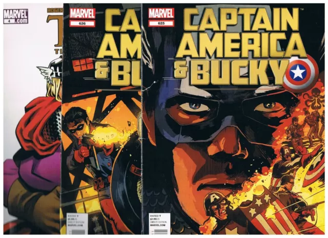 Thor Mighty Avenger 4, Captain America & Bucky 625,626 Thor Saga FN/VF 6 books