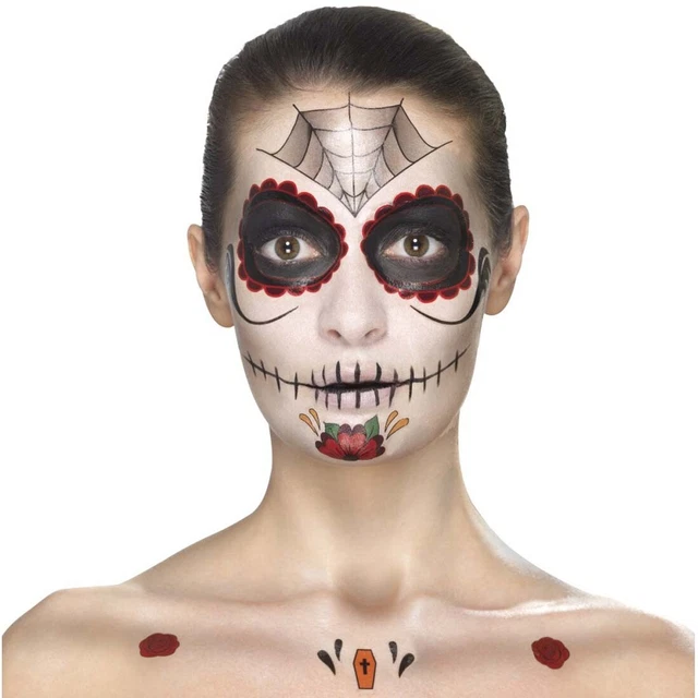Cerone Set Dia De Los Muertos Makeup-Set Zucchero Teschio Messicano Totenmaske