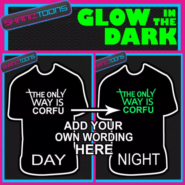 The Only Way Is Personalised Hen Party Night Towie Essex Tshirt Glow In The Dark