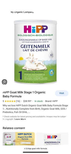 Hipp Goat Formula Stage 1 (6 Cans)