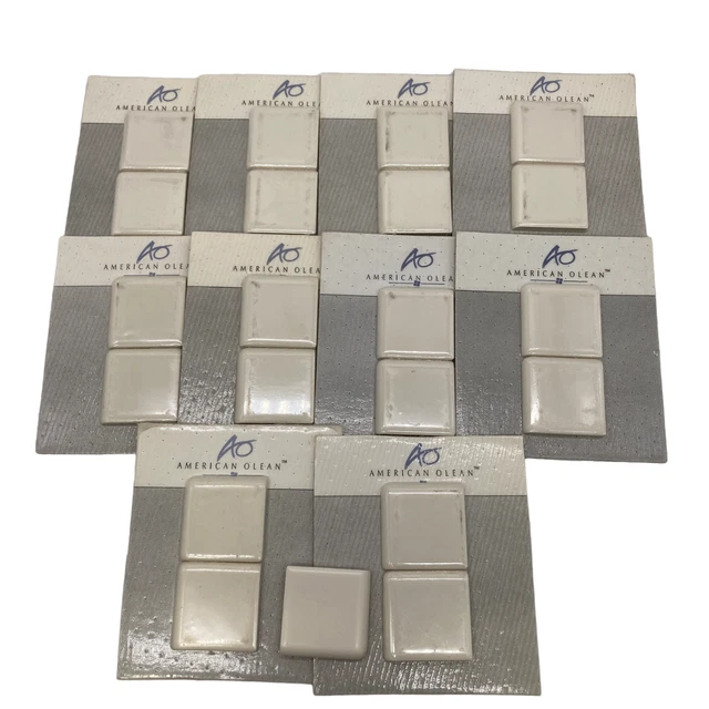 10 American Olean Corner Bullnose 2 X 2 SL11 White Gloss Biscuit Tile SN2469