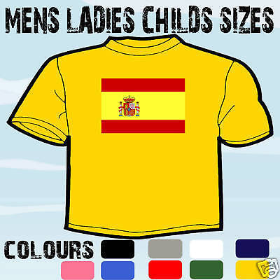 Spain Spanish Flag Emblem T-Shirt All Sizes & Colours