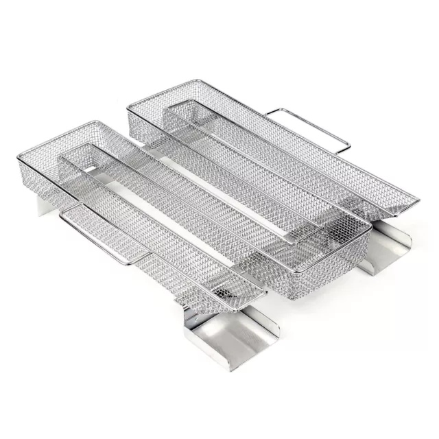 BBQ Kaltraucherzeuger 22x21x4cm Edelstahl Kaltrauchgenerator Sparbrand Räuchern