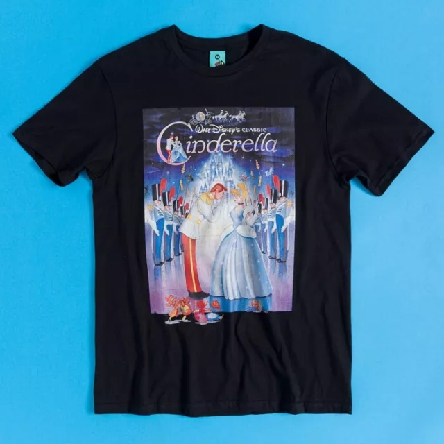 Official Disney Cinderella Movie Poster Black T-Shirt : S,M,L,XL,3XL