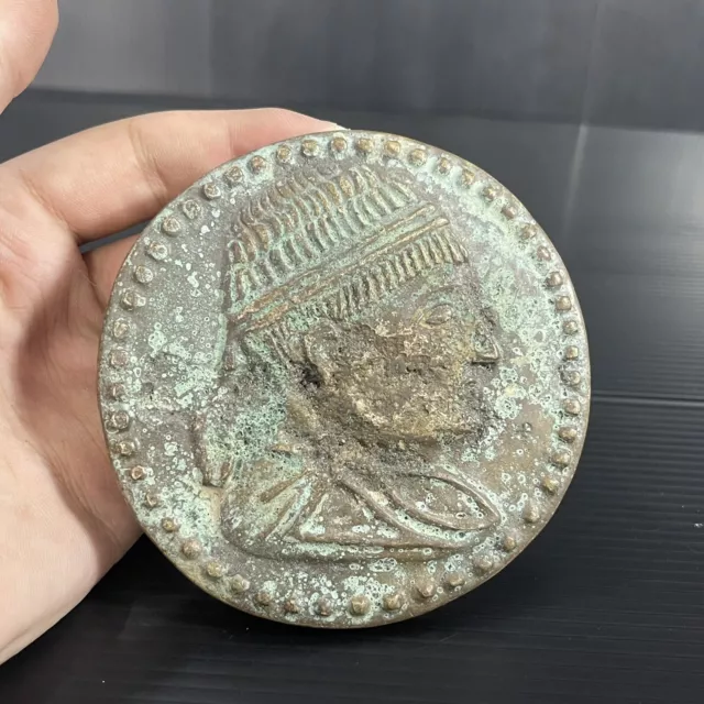 Wonderful Unique Bactrian Old Bronze Big Coin