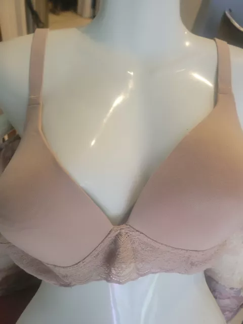 Warners No Side Effects 40B Wire Free Lightly Padded Beige Bra