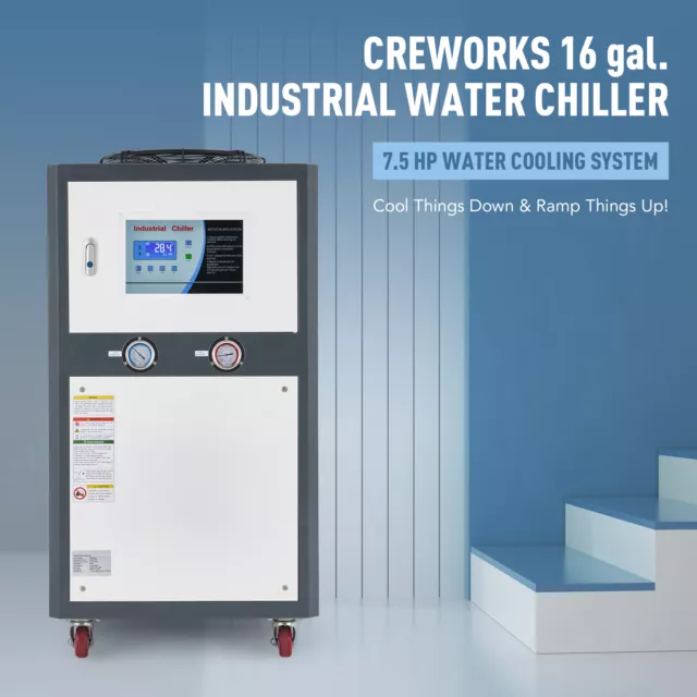CREWORKS Industrial Water Chiller w 16gal Tank for Laser Engraver Cutting CNC