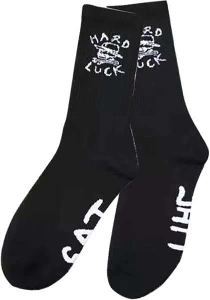 HARD LUCK OG CREW SOCKS BLK/WHT 1pr