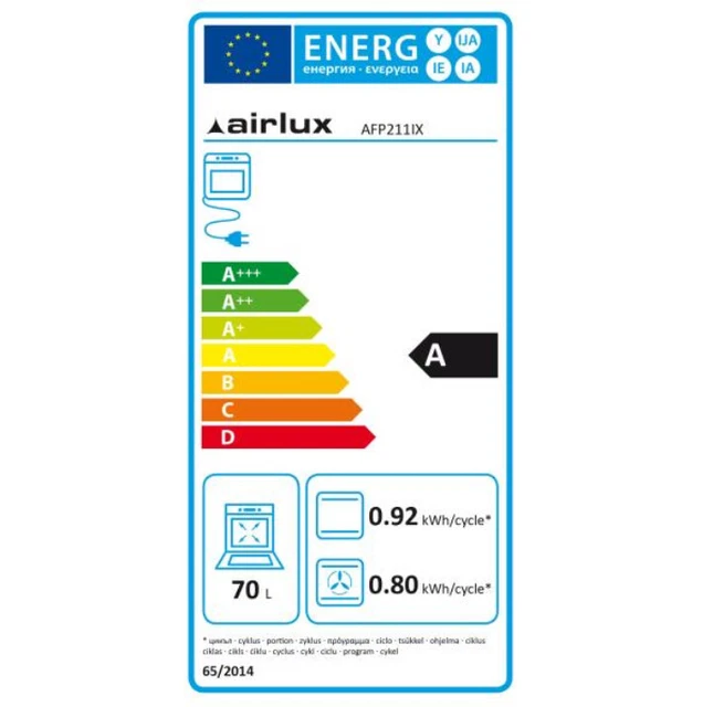 Airlux Four intégrable multifonction 70l 60cm a pyrolyse inox 2