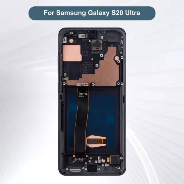 For Samsung Galaxy S20 Ultra G988 Black OLED LCD Touch Screen Digitizer Frame US