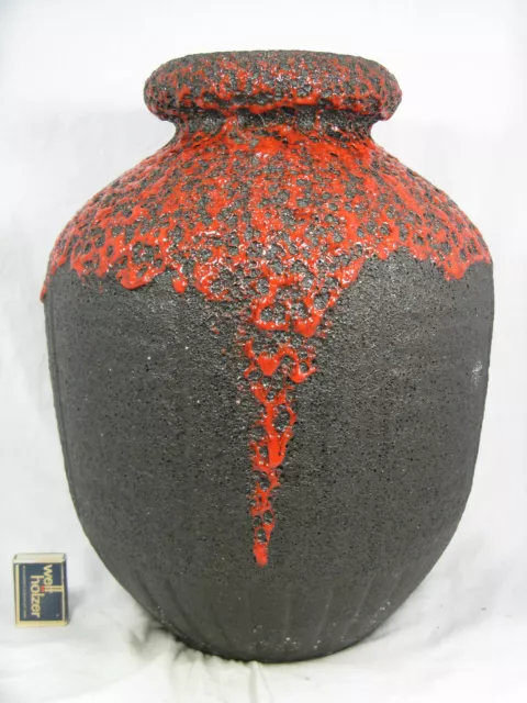 Huge / grosse  70´s design ES Keramik " Fat Lava " vase Emons & Söhne  40 cm