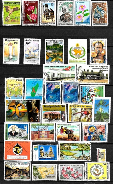 Lot: AFRIQUE FRANCOPHONE ET  TERRITOIRES D'OUTRE MER : 74timbres