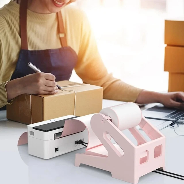 Support Porte-étiquettes Pour Rouleaux Thermiques 4x6 Pouces – Pour Imprimantes D'étiquettes De Bureau – Design Portable