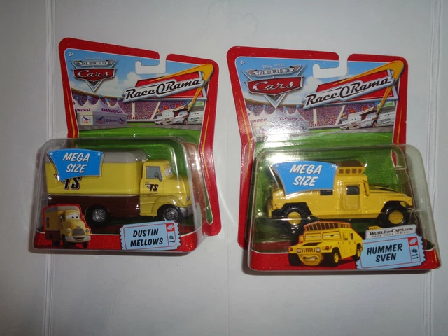 Disney Pixar Cars  Race O Rama (Hummer Sven)&(Dustin Mellows) MEGA SIZE