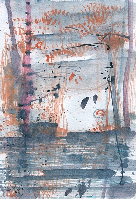 acuarela pintura aquarelle original Landschaft Picture(30x21)cm0306 COM