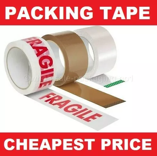 Strong Brown/Clear/Fragile  Tape Parcel Packing Packaging Tape Sellotape Sealing