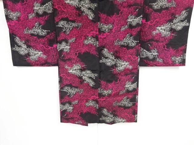 46876# Japanese Kimono / Antique Haori / Woven Pine