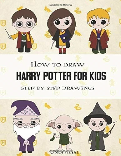 HOW TO DRAW Harry Potter For Kids - Step By Step Drawings: Harry Potter ...