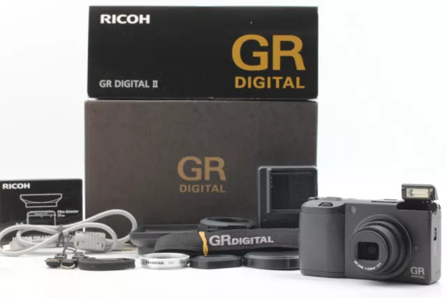 [Near Mint in Box] Ricoh GR Digital II 10.1MP Black Compact Camera from JAPAN