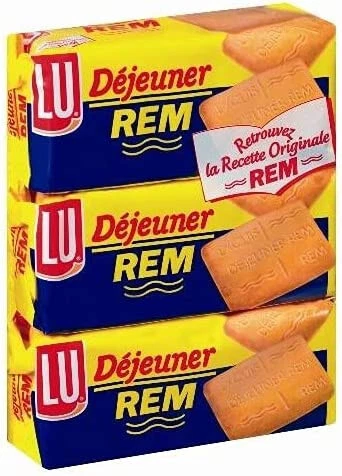 LOT DE 2 - LU REM - Rem Déjeuner - blister de 3 sachet - 752 g