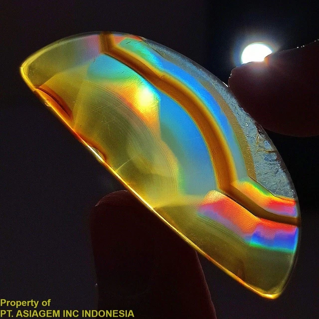 20ct 'A' Grade Rainbow IRIS AGATE ~Multi-Color Fire~ 1-of-a-kind ~100% Natural