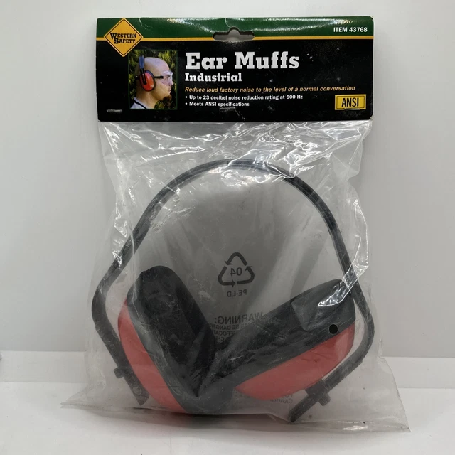 WESTERN SAFETY INDUSTRIAL Ear Muffs 23 dB Noise Reduction BRAND NEW