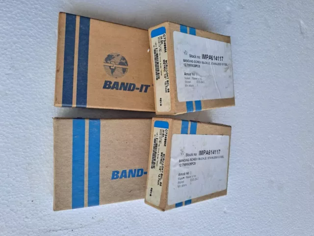 Band-It Scru-Lokt Buckle,Stainless Steel C72499 Metric 1/2" 12.7mm 4 Boxes New 3