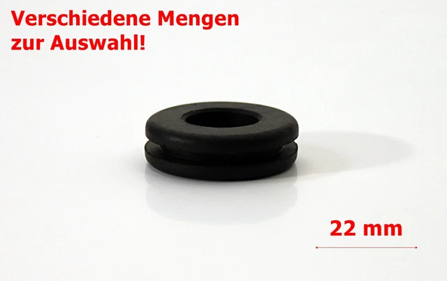 sourcing map 3Stk Gummi Konisch Stecker 25mm bis 33mm mit 8mm Loch Test