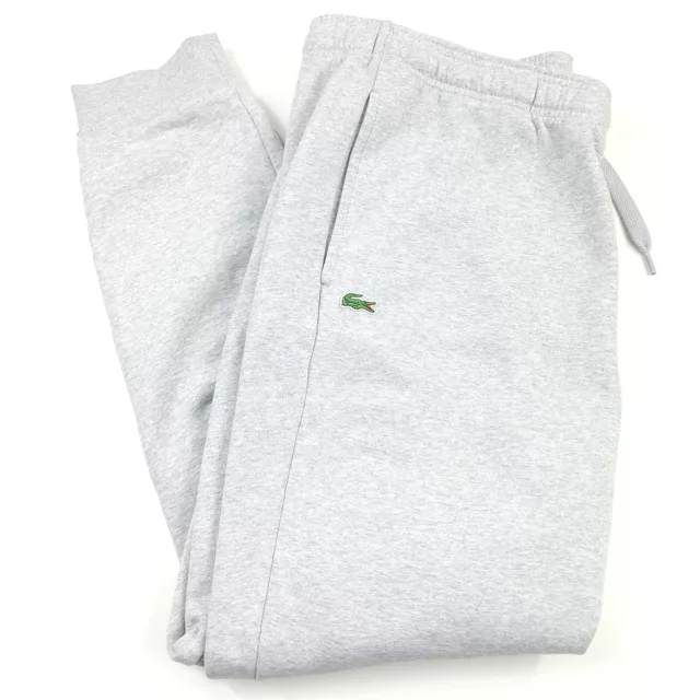Lacoste Light Gray French Terry Track Jogger Sweatpants Mens Size 3XL (FR 8)