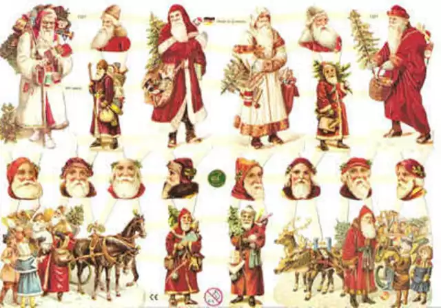 vintage style Santa Claus Christmas Scrap For Scrapbooking Scrapbook projects