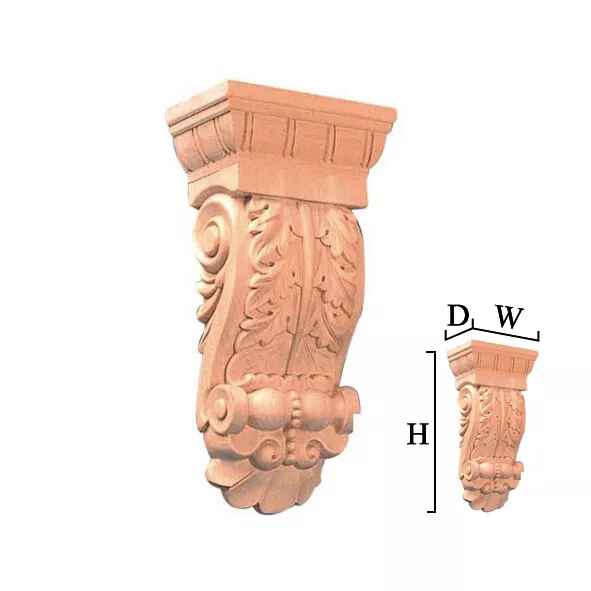 2 PIEZAS mecenas de hoja superior de huevo y dardo tallada de 9-3/4"H 2 PIEZAS mecenas de hoja superior de huevo y dardo tallada de 9-3/4"H