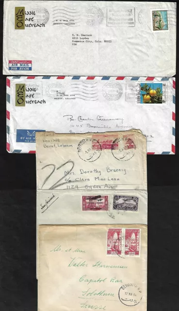 Libanon 1930 60s Sammlung Von 10 Gewerblicher Bezüge Viele Frankings Meist Sich